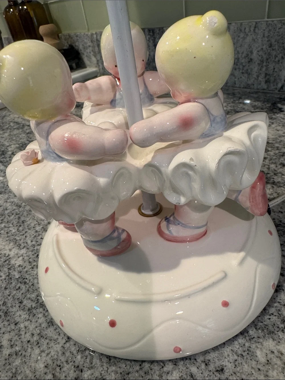 Vintage nursery or little girl bedroom lamp with three precious ballerinas!